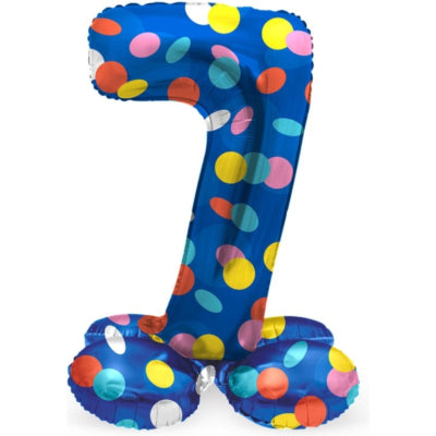 Folat folieballon staand 7 dots 41 cm | 20 stuks