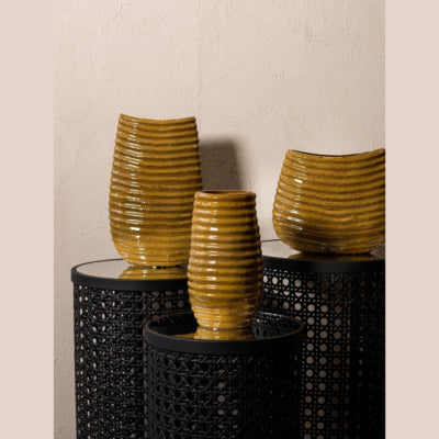 Ptmd vaas riddy geel 27 cm | 4 stuks