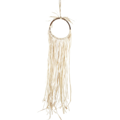 Wanddecoratie raffia rattan cirkel 70 cm | 18 stuks