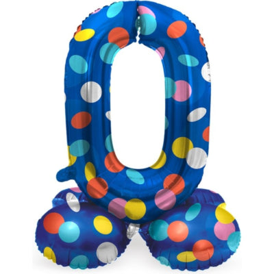 Folat folieballon staand 0 dots 41 cm | 20 stuks