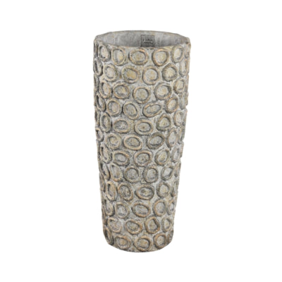 Ptmd cementpot met cirkels ginte m 50 cm | 2 stuks