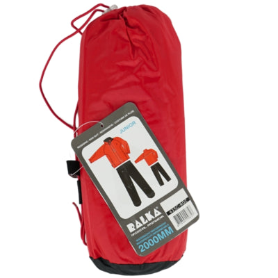 Ralka regenpak rood zwart maat 116 | 14 stuks