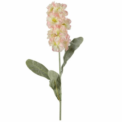Kunstbloem matthiola wit roze 56 cm | 24 stuks