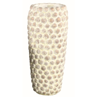 Ptmd bloempot ruis hoog l crème 50 cm | 2 stuks