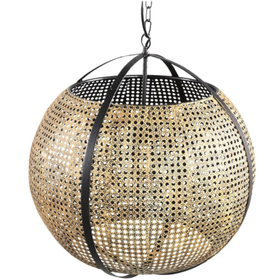 Ptmd hanglamp bayu zwart beige 55 cm | 2 stuks