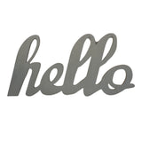 Wanddecoratie hello grijs 60 cm | 6 stuks - afbeelding 2