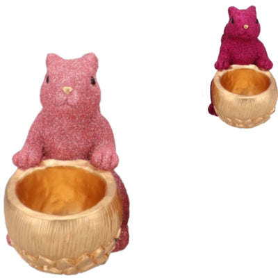 Daan kromhout schaal jingle eekhoorn zittend groen goudkleurig 17 cm 2 assorti | 6 stuks