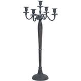 Kandelaar classic aluminium antiek look 78 cm | 4 stuks - afbeelding 1