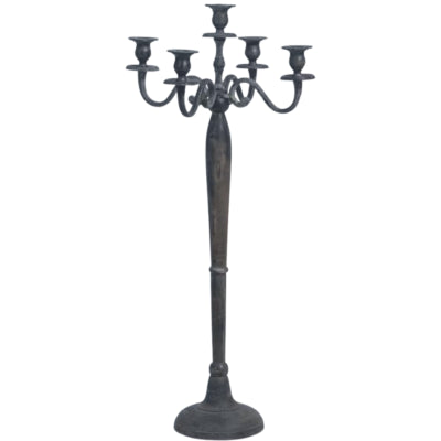 Kandelaar classic aluminium antiek look 78 cm | 4 stuks