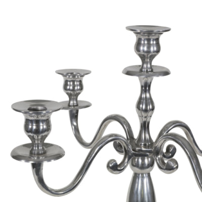 Kandelaar classic aluminium zilverkleurig 144 cm | 2 stuks