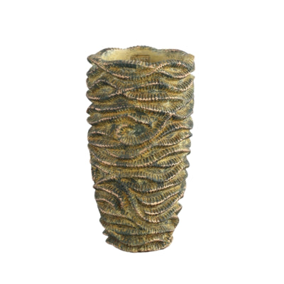 Ptmd bloempot waves bruin hoog m 32 cm | 4 stuks