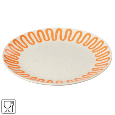 J-line bord curve oranje 22 cm | 12 stuks