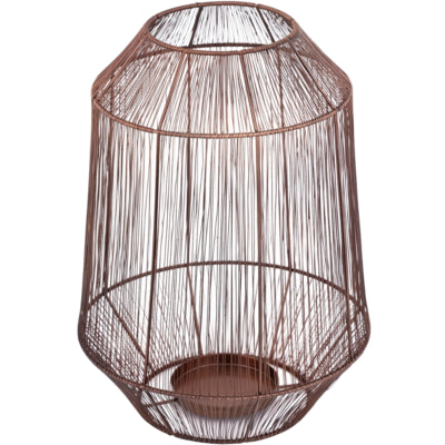 Ptmd windlicht justy l koperkleurig 38 cm | 2 stuks