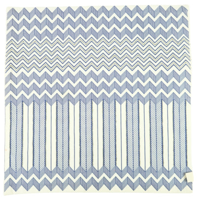 Fair trade kussenhoes graphic blauw 45 x 45 cm | 12 stuks