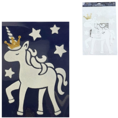 Raamsticker eenhoorn 40 cm | 24 stuks