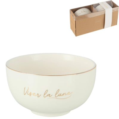 J-line kom viser la lune 14 cm set van 2 | 4 stuks