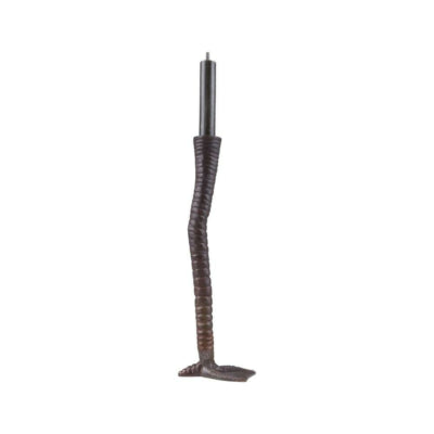 Kandelaar zwanenpoot koperkleurig 30 cm | 6 stuks