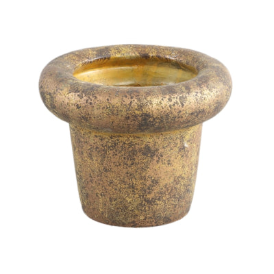 Ptmd bloempot relandi s goudkleurig 20 cm | 6 stuks