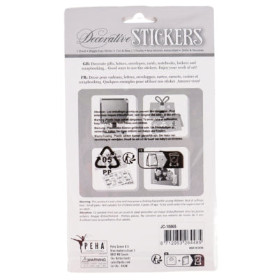 Stickers wiggle eye rendier 8 stuks | 48 stuks