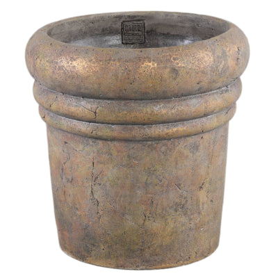 Ptmd bloempot helena xl bruin 31 cm | 2 stuks