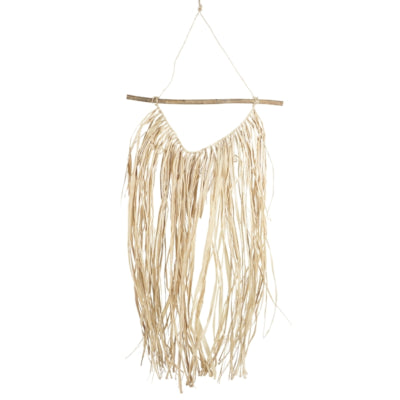 Wanddecoratie raffia salsa 60 cm | 18 stuks