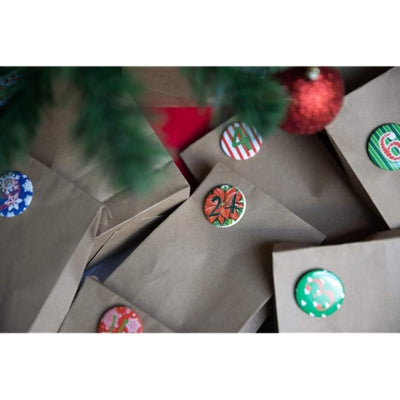 Deco heitmann button adventskalender 4 cm set van 24 | 24 stuks