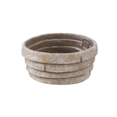 Ptmd bloempot shesheena schaal grijs s 18 cm | 16 stuks