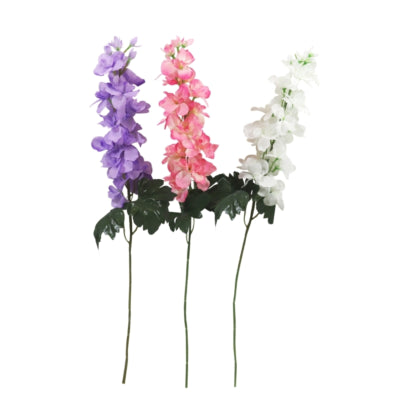 Kunstbloem delphinium 77 cm 3 assorti | 48 stuks