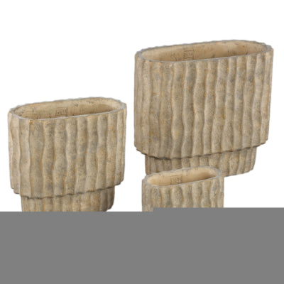 Ptmd bloempot mitty ovaal s bruin 20 cm | 8 stuks
