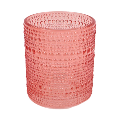 Theelichthouder mimizan glas oranje 10 cm | 12 stuks