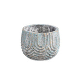 Ptmd bloempot rexin rond grijs s 12 cm | 12 stuks - afbeelding 1