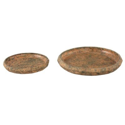 Ptmd schaal lourdes geel groen 35 cm | 6 stuks