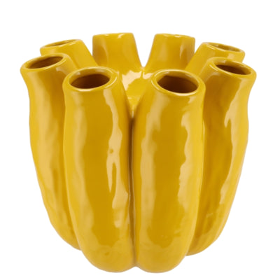 Daan kromhout vaas luna tube geel 24 cm | 2 stuks