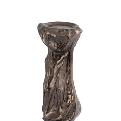 Ptmd kandelaar fleure aluminium bronskleurig s 62 cm | 2 stuks