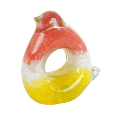 Beeld bird glas 9,5 cm | 12 stuks