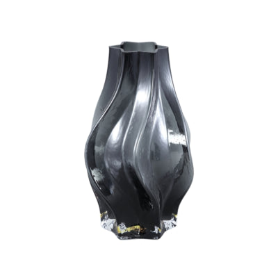Ptmd vaas florence zwart 24 cm | 4 stuks