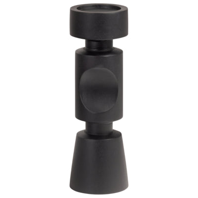 Woood kandelaar midi mangohout zwart 36 cm | 3 stuks