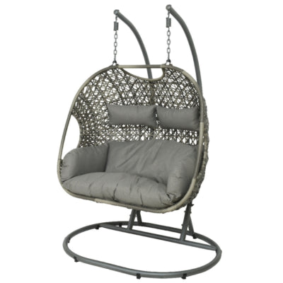 (r) egg chair hangstoel palermo grijs 196 cm