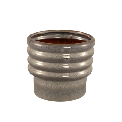Ptmd bloempot melisa keramiek xs taupe 11 cm | 12 stuks