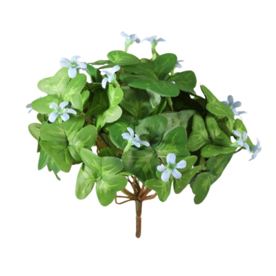 Kunstbloem oxalis bush blauw 20 cm | 12 stuks
