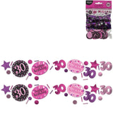 Amscan confetti 30 jaar roze 34 g | 48 stuks - afbeelding 1