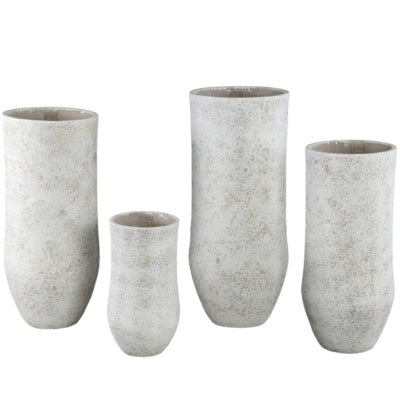 Ptmd bloempot dorin hoog m wit 45 cm | 2 stuks