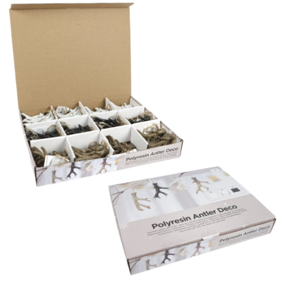 Hanger gewei naturel 9 cm 3 assorti | 72 stuks
