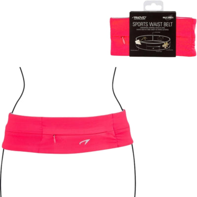 Avento taille sportband twist fluorroze zwart maat l | 10 stuks