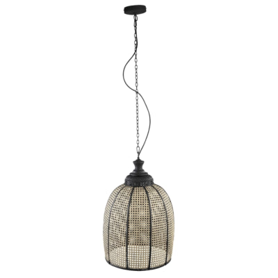 Ptmd hanglamp bayu zwart beige 60 cm | 2 stuks