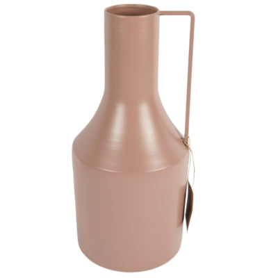 Vaas bottle metaal oudroze 33,5 cm | 6 stuks