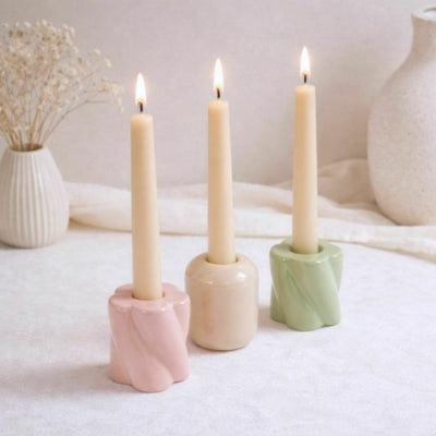 Kandelaar retro 7 cm 8 assorti | 24 stuks