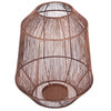 Ptmd windlicht justy m koperkleurig 32 cm | 2 stuks