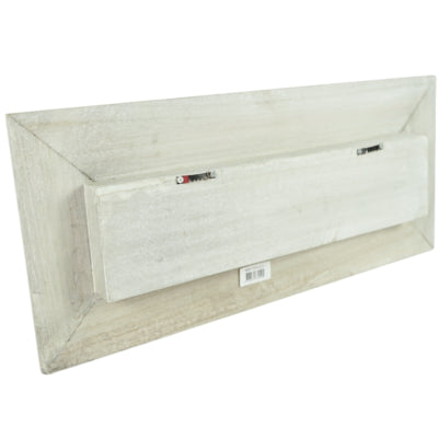 Wanddecoratie wood whitewash 51,5 cm | 15 stuks