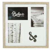 Fotolijst 4 fotos met passe partout bruin 10 x 15 cm | 6 stuks - afbeelding 1
